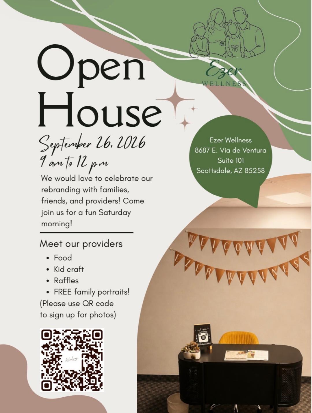 Free Family Portraits at the Ezer Wellness Open House